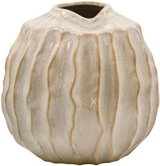 Fylliana Decorative Ceramic White Vase 22xH24cm