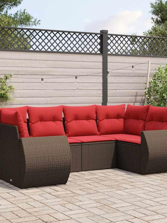 Outdoor Corner Rattan Sofa With Cushions 62x62x...
