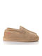 Leather Men's Moccasins in Pink Colour