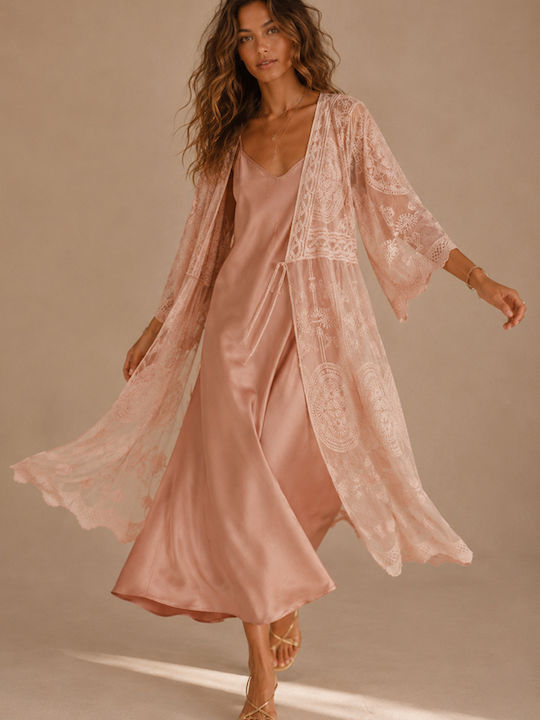 Women's Kimono Powder Pink