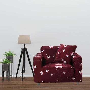 Elastische Abdeckung Sessel Burgundisch