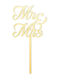Cake Decoration "Mr & Mrs" Acrylic Gold