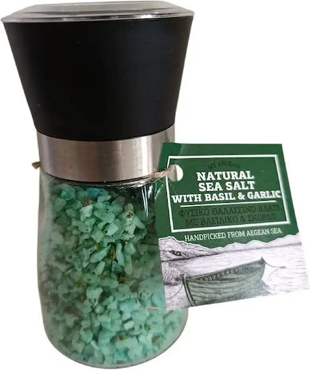 Meersalz Unraffiniertes Lesbos Royal + Knoblauch Glas Mühle My Aegean 160g