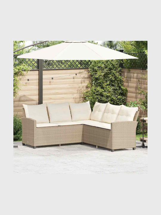 Outdoor Corner Sofa Rattan With Cushions
