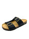 Leather Men's Sandals In Beige Colour