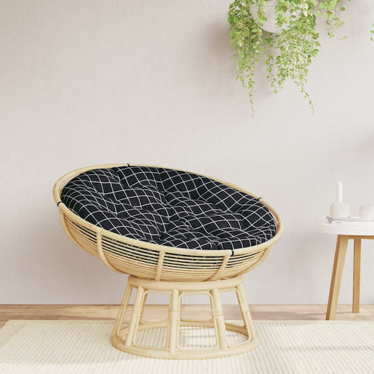 vidaXL Perna Scaunului De Grădină Rotundă Neagră 100x100cm