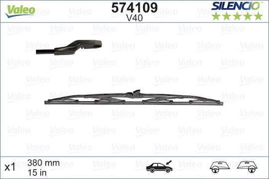 Valeo Car Wiper Blade Driver 380mm for Ford Fiesta Hyundai Excel Nissan Datsun / Vanette Alfa Romeo Alfetta / GTV Daihatsu Cuore