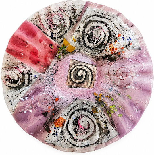 La Belle Maison La Belle Maison Servierplatte Glas Rosa 30x30cm D660
