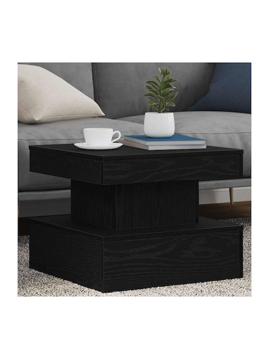 Square Side Table Wooden Black Oak 50x50x40cm