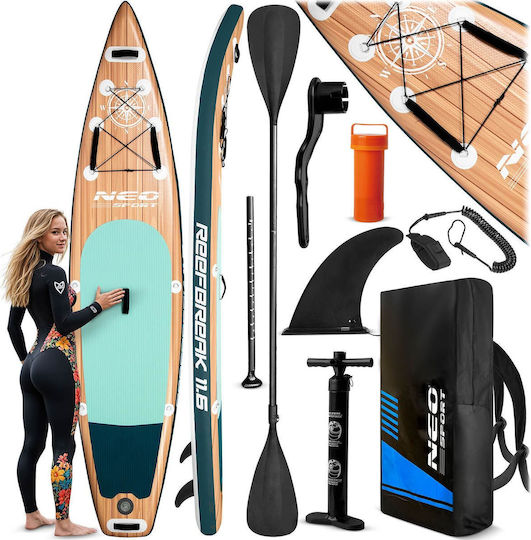 NEO Sport Reefbreak Aufblasbare SUP Board mit Länge 3.5m Beiges