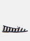 Women's Pointed Toe Ballerina Shoes In Navy Blue Color