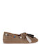 Leather Women's Loafers In Brown Colour