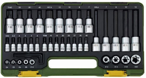 Proxxon Ratchet with Sockets 1\4" & 1\2" 42 Pieces