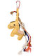 Keychain Bag Charm Unisex Large Leather Pony Yellow