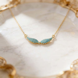 Turquoise Angel Wings Necklace