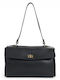Black Leather Women's Flap Bag