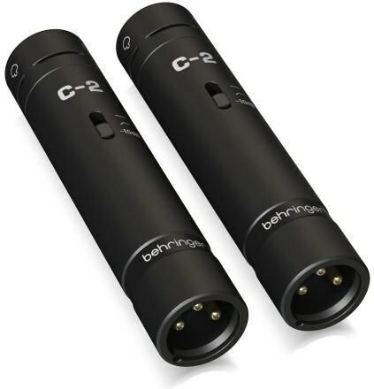 Behringer C-2 Σετ Πυκνωτικό Μικρόφωνο XLR Shock Mounted για Φωνητικά Dark Edition