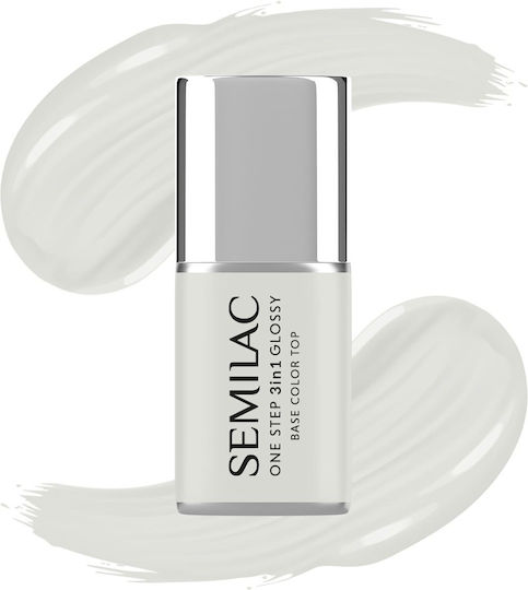 Semilac One Step Glossy Gel Nail Polish S110 The White 7ml