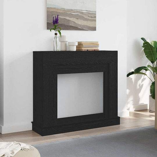 vidaXL Μεταλλικό Προστατευτικό Τζακιού 100x30x87.5cm Μαύρο