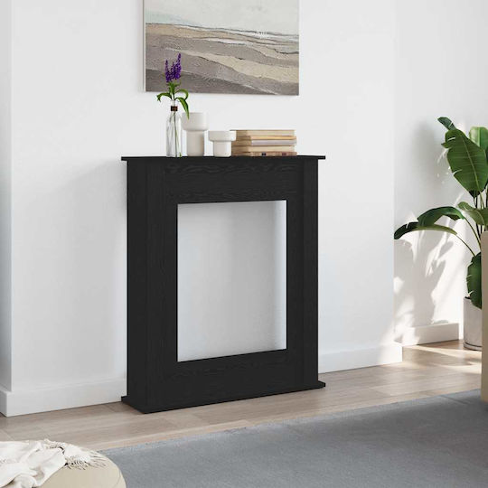 vidaXL Metal Fireplace Screen 87.5x20x75cm Black