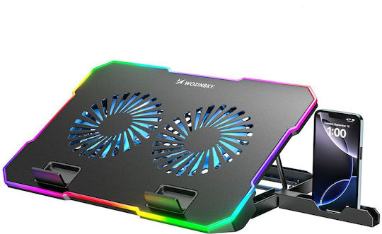Wozinsky WDCX-A26 Cooling Pad for Laptop up to 17" with 2 Fans and Lighting