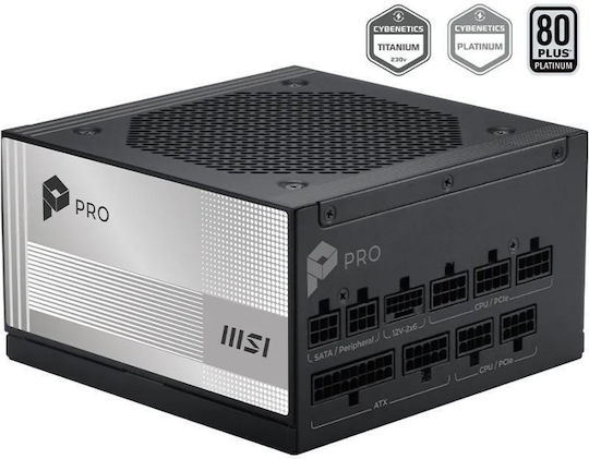 MSI PRO A1000PL PCIE5 1000W Черно Захранващо Блокче За Компютър Пълен Модул 80 Plus Platinum