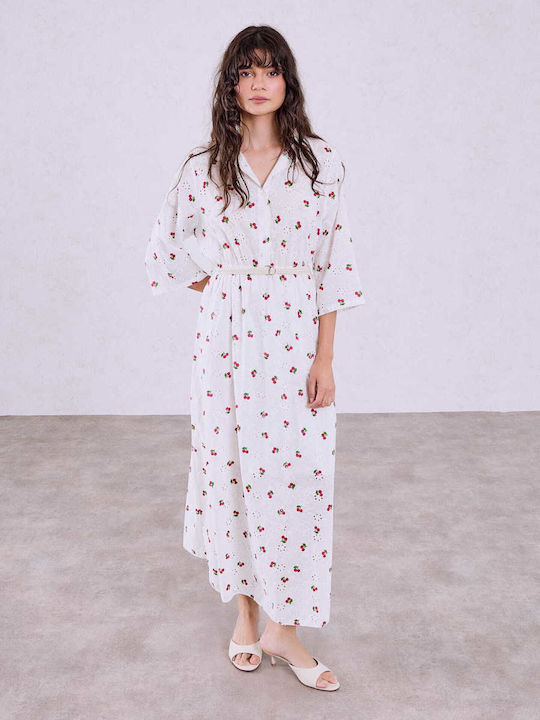 Celestino Women's Maxi Dress Cherries White