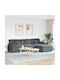Corner Velvet Couch Dark Gray 324x205x64cm
