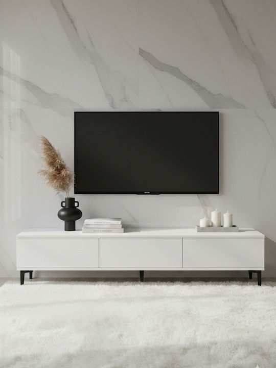 Stand TV Alb L180xA30xÎ41cm