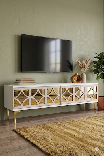 TV-Ständer Weiß M120xP30xH41cm