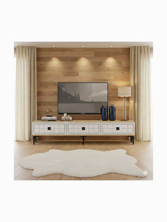 Black TV Stand L180xD30xH41cm