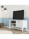 Stand TV Alb L90xA30xÎ45cm