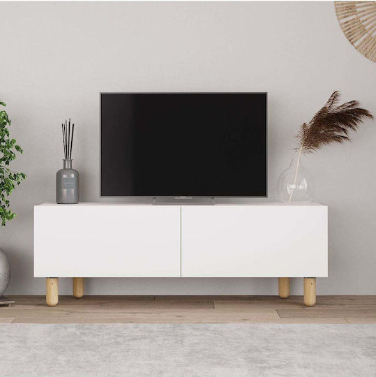 TV-Ständer Weiß M120xP30xH42cm