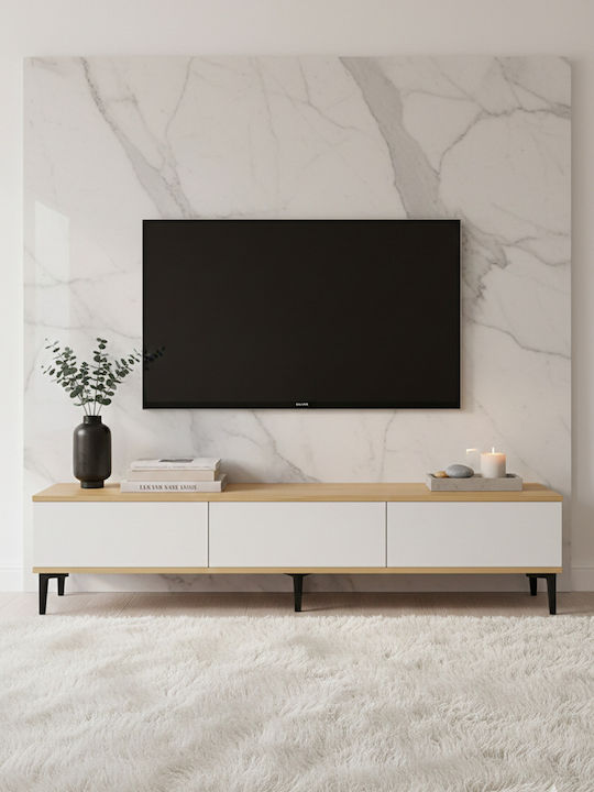 Black TV Stand L180xD30xH41cm