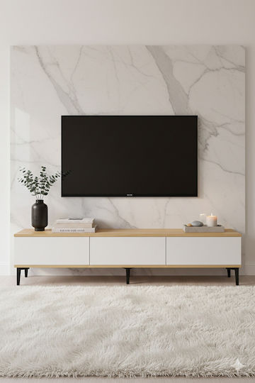 TV-Ständer Schwarz M180xP30xH41cm
