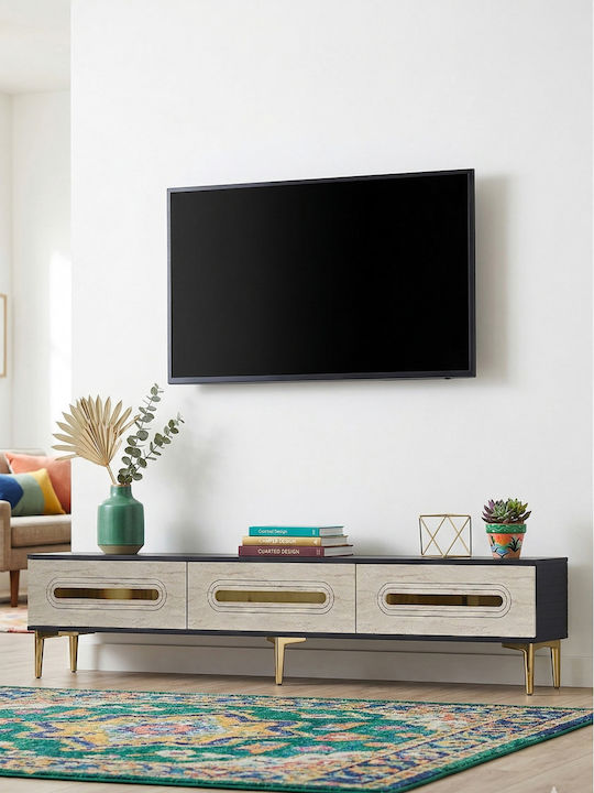 Gray TV Stand L180xD30xH41cm
