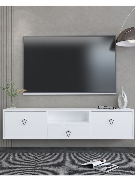 TV-Ständer Weiß M140xP30xH30cm