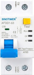 Întrerupător Automat De Circuit Protecție Arc Electric Afdd Sinotimer Afdd1-63 C16 16a 230v Ac
