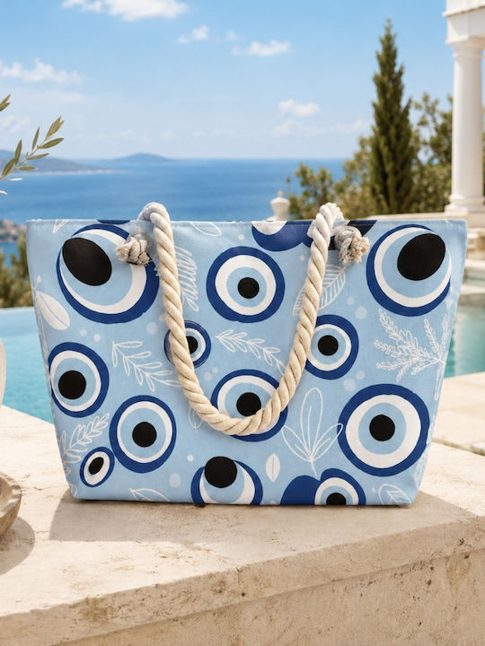 My Home Luxury Τσάντα Θαλάσσης Γαλάζια