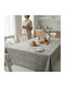 Cotton Stain Resistant Grey Tablecloth 120x160cm