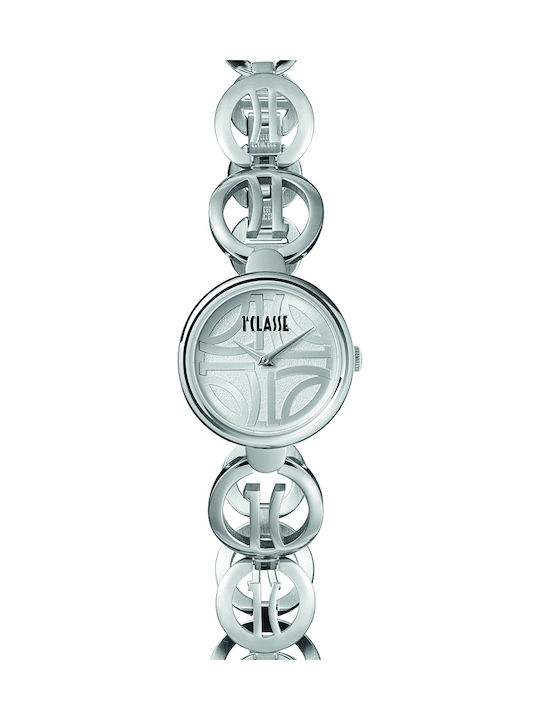 Alviero Martini 1a Classe Γυναικείο Ρολόι Μπαταρίας με Ασημί Μεταλλικό Μπρασελέ
