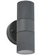 Eurolamp Επιτοίχιο Εξωτερικό Φωτιστικό GU10 IP44 8.7x10x17εκ.