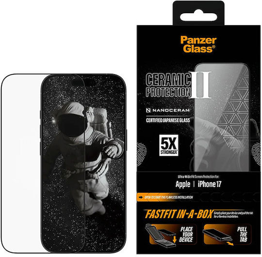 PanzerGlass Sticlă Tempered Ceramică (iPhone 17 / 17 Pro / 16 Pro)