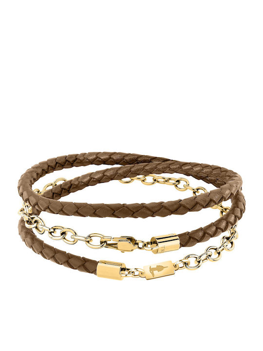 Trussardi Мъжка Кожена Гривна