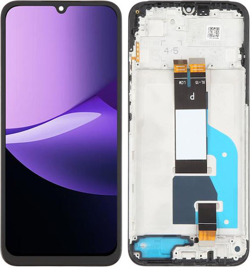 Ecran cu Mecanism Tactil și Ramă pentru Xiaomi Redmi 15c 5g (Negru)
