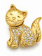 Goldene Brosche aus 14K Gelbem Gold