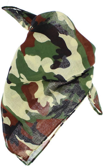 Bandana Din Bumbac Mărimea 55 X 55 Cm Imprimeu Army Khaki ButicCochet Es2207