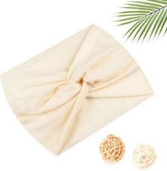 Crossed Headband Hair In Soft Cotton Refined Beige