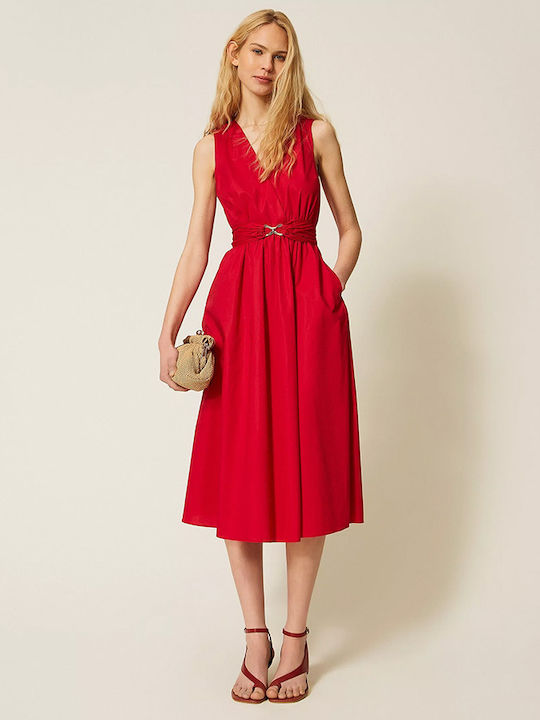 Sommer Midi Abendkleid Rot