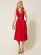 Sommer Midi Abendkleid Rot
